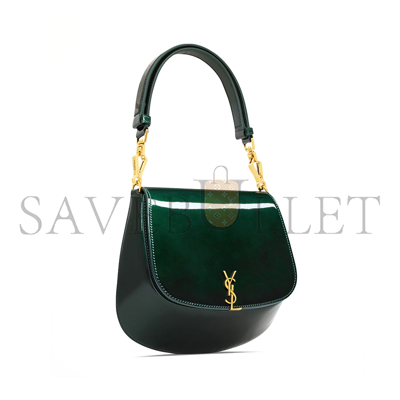 YSL VOLTAIRE TOP HANDLE IN PATENT LEATHER 800846AAEKL3856 (17.5*21*8cm)